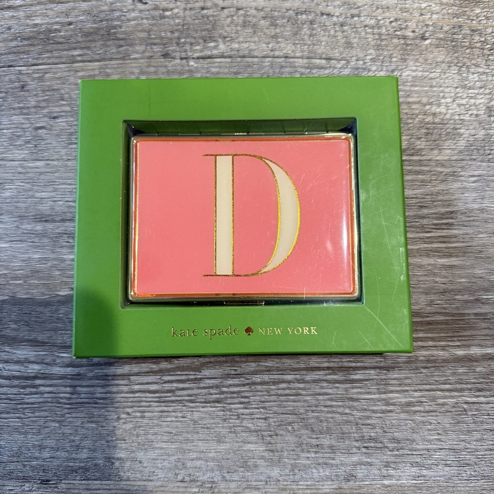 Kate Spade New York Lenox It's Personal ID Holder Initial D Coral Gold
